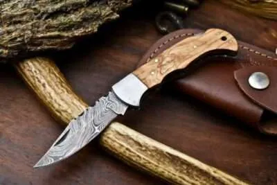 Damascus Pocket Knife 200-OW-1